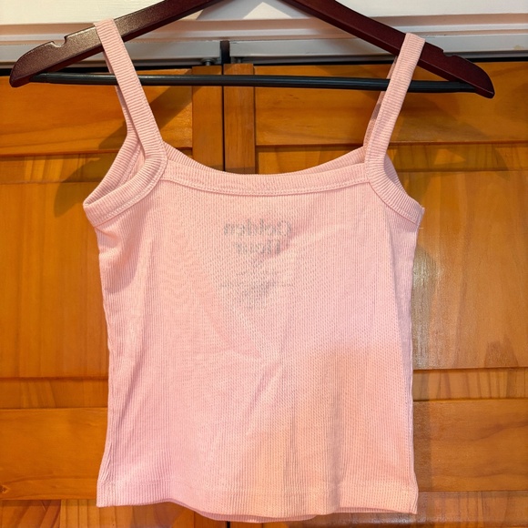 NWOT Pink Martini Cropped Tank Top by Golden Hour Size XS 100% Cotton Ribbed - Picture 2 of 8